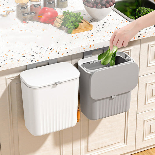 Domestic Hanging Kitchen Waste Bin With Lid