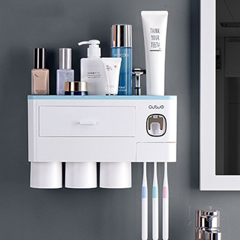 Toothbrush Rack Brush Bathroom Punch-Free Magnetic Toothbrush Holder