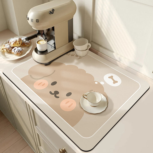 Kitchen Water Draining Pad Cute Bear